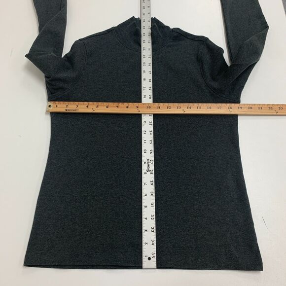 Pendleton Turtleneck Shirt Womens PL Large Petite Dark Gray Long Sleeve Cotton - Picture 6 of 12